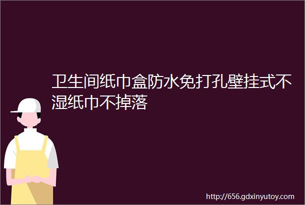 卫生间纸巾盒防水免打孔壁挂式不湿纸巾不掉落